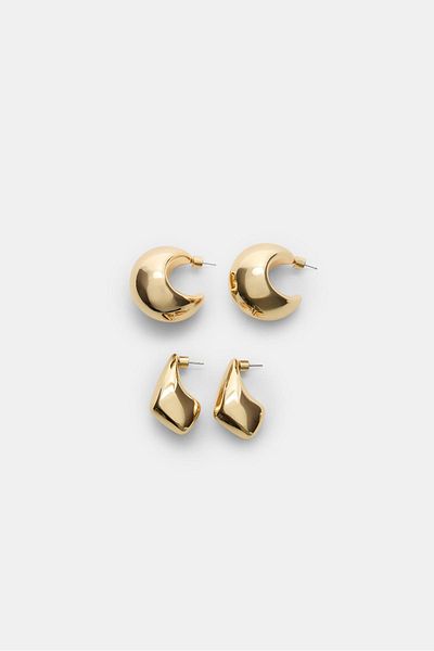 Stradivarius Set of 2 pairs of chunky earrings