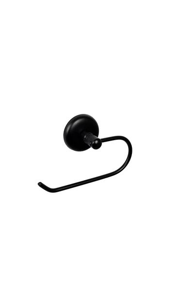 flores Suport din metal pentru hartie igienica, prindere cu adeziv, 208SMY, negru mat, 150 mm