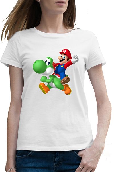 OEM Tricou femei Mario Yoshi Super Game Hero