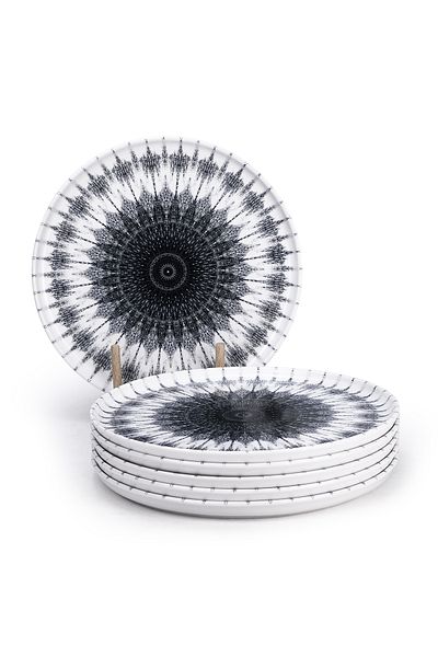 Edessa 26.5cm Cosmo Ceramic Dinner Plate - Multicolor (Set of 6)