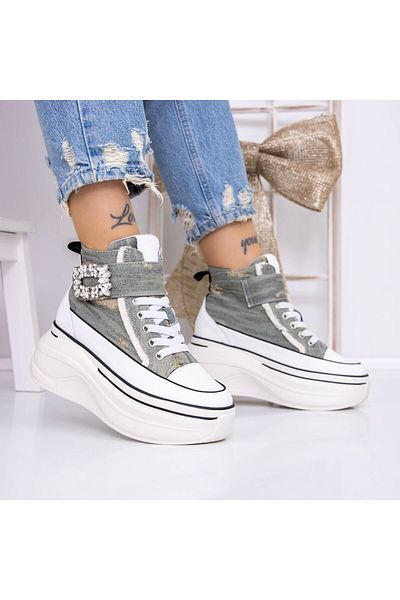 mei Pantofi Sport Dama cu Platforma 3YJA6 Albastru