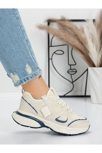 Se7en Sneakers Dama Y289 Bej-Albastru