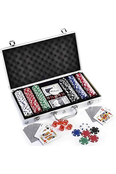 Wolawood Professional Premium Manufacture 300 Chip Poker Set with Metal Bag Custom Texas Hold'Em Casino Game Team