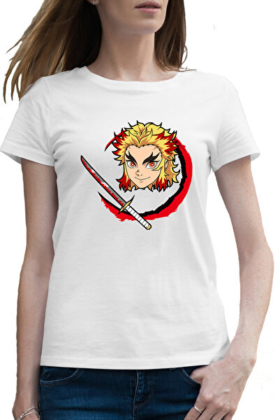 OEM Tricou femei Demon Slayer Kyojuro Rengoku Sabie Samurai