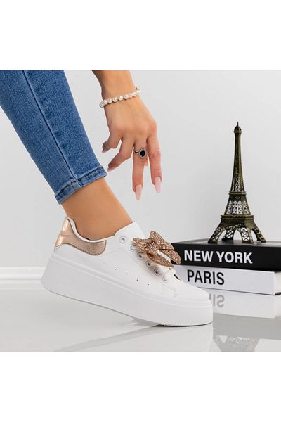 Givana Women's Platform Sneakers YH26 Champagne