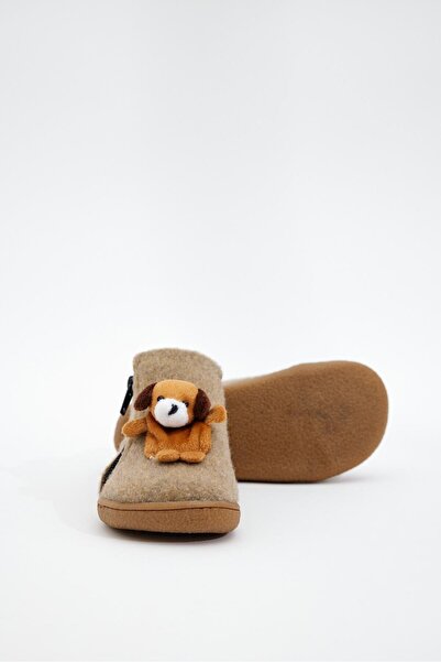 Dudino Winter Children's Dodo Slippers Home Shoes Dog Brown