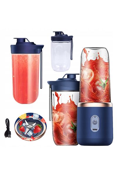 Azaris BEZPRZEWODOWY BLENDER PRZENOŚNA MINI SOKOWIRÓWKA 2 BUTELKI BLENDY AND GO