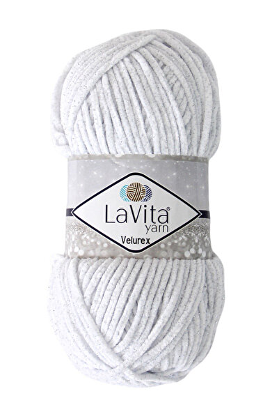 LaVita Yarn Velurex Lurex прежда за ръчно плетене 90% полиестер 10% лурекс 10...