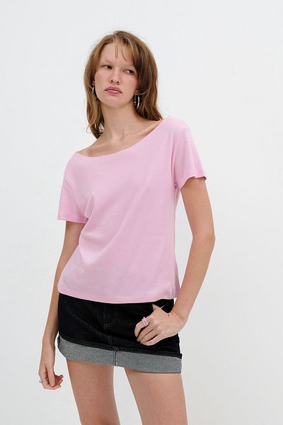 Addax Boat Neck Basic T-Shirt P1567-U12