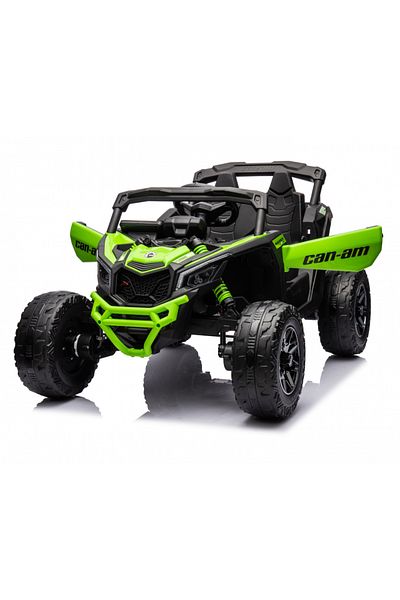 Nichiduta Masinuta electrica pentru copii Can Am Marverick UTV Green 12V 90W cu telecomanda 2.4G, deschidere u