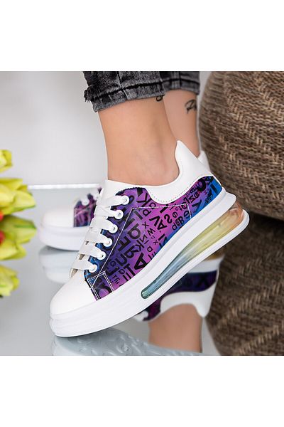 mei Women's Sports Shoes JG33 White-Purple