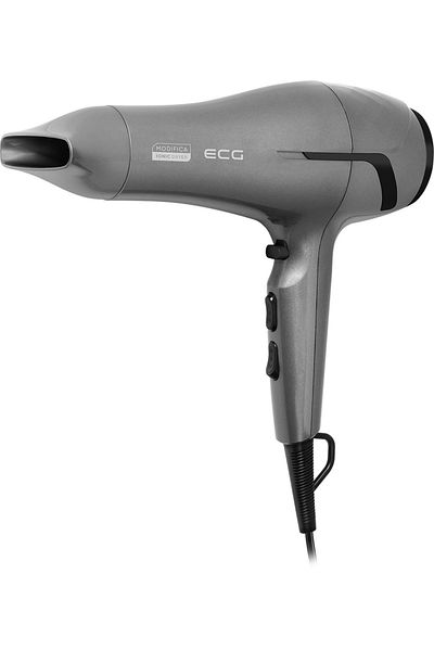 ECG Uscător de păr ionizant Modifica Grigio Grande, 2200 W, 2 viteze, 3 niveluri de temperatură, gri