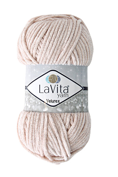 LaVita Yarn Fir de tricotat manual Velurex cu Lurex 90% Poliester 10% Lurex 1...