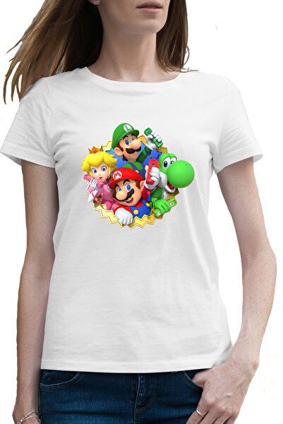 OEM Tricou femei Super Mario Bros All Team 3D Odyssey Game