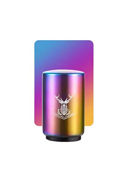 OEM Stainless steel bottle opener with magnet and push system, modern cylindrical design, Black