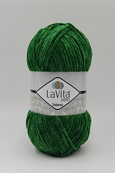 LaVita Yarn Velurex Sa šljokicama pređa za ručno pletenje 90% Poliester 10% l...