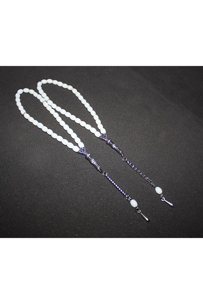 Lio20 Onyx Stone 2-Piece Glass Prayer Beads Set - Gift Accessory & Bujiteri & White