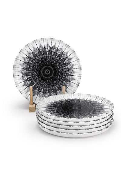 Edessa Cosmo 20cm Ceramic Dessert Plate, Multicolor (Set of 6)