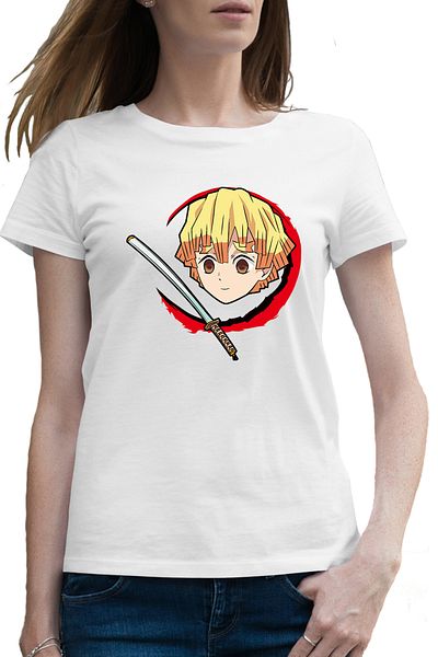 OEM Tricou femei Demon Slayer Zenitsu Agatsuma Bebe Karate