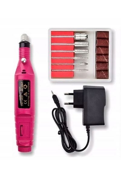 3 Frezarka do Paznokci Manicure i Pedicure + Frezy + Kapturki