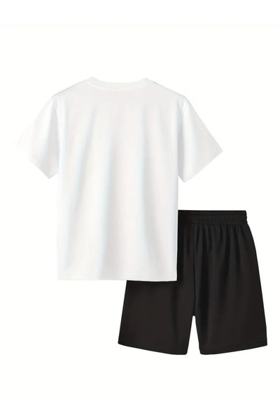 haha Girls' Butterfly Printed T-Shirt - Shorts Set
