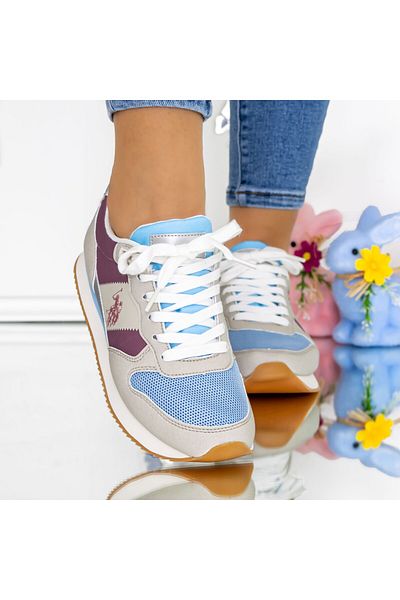 U.S. Polo Assn. Women's Sports Shoes NOBIW005 Light Blue-Pink U.S.POLO ASSN