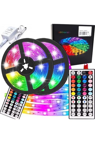 Azaris TAŚMA LED RGB 300 LED SMD 5M PILOT ZASILACZ so pokoju salonu ozdobna