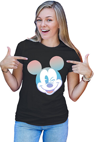 OEM Tricou Femei Mickey Mouse Pastels Colors Smooth Cartoon Animation