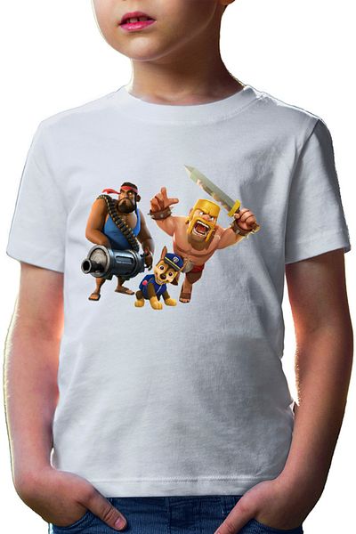 OEM Tricou copii Clash of Clans Paw Patrol Brawl Stars Puppy Duty Loyal