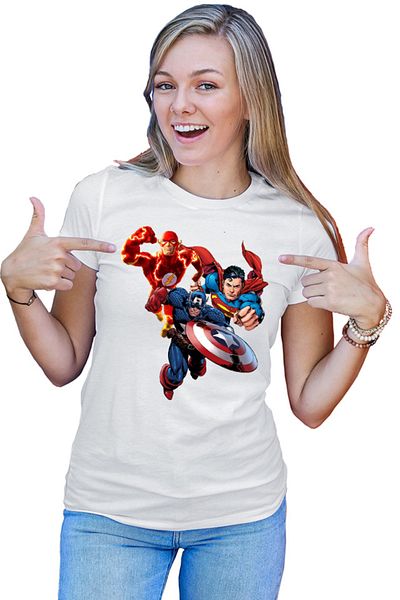 OEM Tricou Femei Flash Captain America Superman Fly Mystery Supranatural