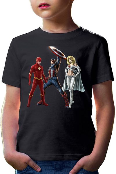OEM Tricou copii Flash Emma Frost The Avengers Fight Captain Multiverse