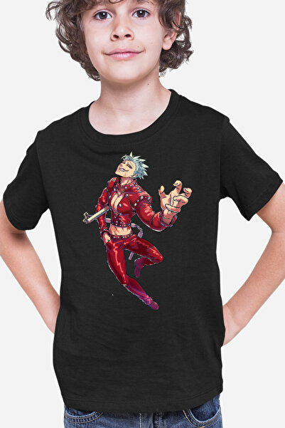 OEM Παιδικό T-shirt Seven Deadly Sins Ban Anime Weapon Κόκκινο