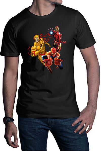 OEM Tricou barbati Spiderman Ironman Flash Heroes Save Earth