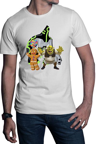 OEM Men's T-shirt Ben10 Shrek Cookie Adventure Action Medieval