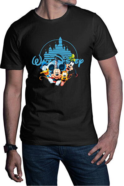 OEM Ανδρικό T-shirt Mickey Mouse Walt Disney Logo Castle Pluto Goofphy Minnie