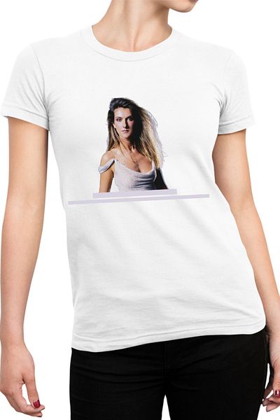 OEM Tricou Femei Celine Dion Moon Oscar Songs Music OST Old