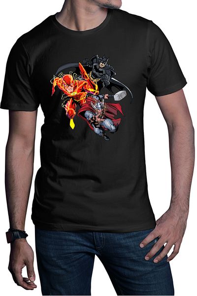 OEM Tricou barbati Flash Batman Thor Multiverse Super Powers Fight Toys