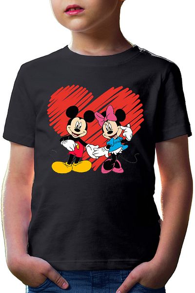 OEM Mickey Mouse Minnie Dance Couple Elegance Lovers Kids T-shirt