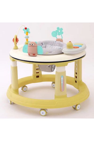 Little Mom Little Mom Activity Yellow baby walker, educational, with interactive panel, 360 rotating seat