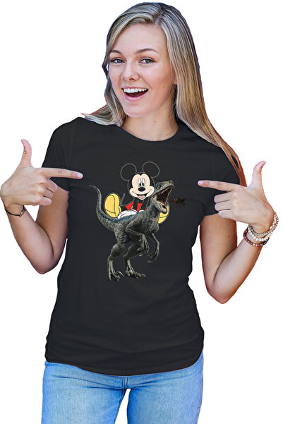 OEM Γυναικείο T-Shirt Jurassic Park Mickey Mouse Minecraft Spider Eat