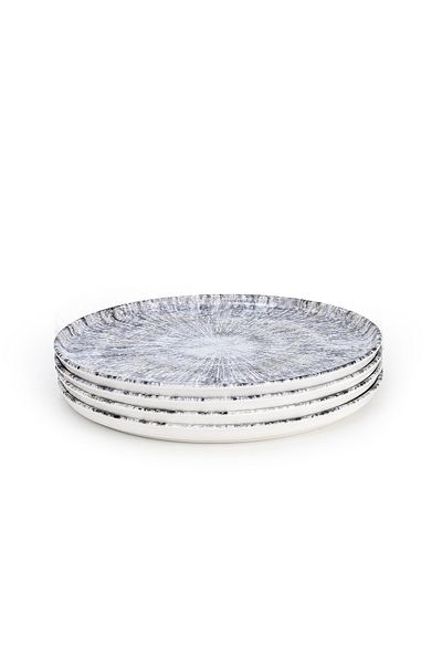 Edessa 26.5cm Astin Ceramic Dinner Plate - Multicolor (Set of 4)