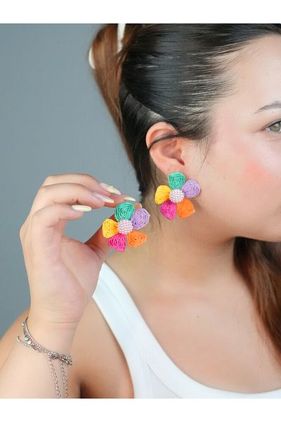 Sumen Butik Daisy Figured Summer Earrings