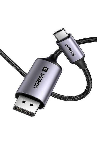 Ugreen Kabel przewód audio video USB-C - DisplayPort 8K HDR HDCP2.3 eARC 2m szary