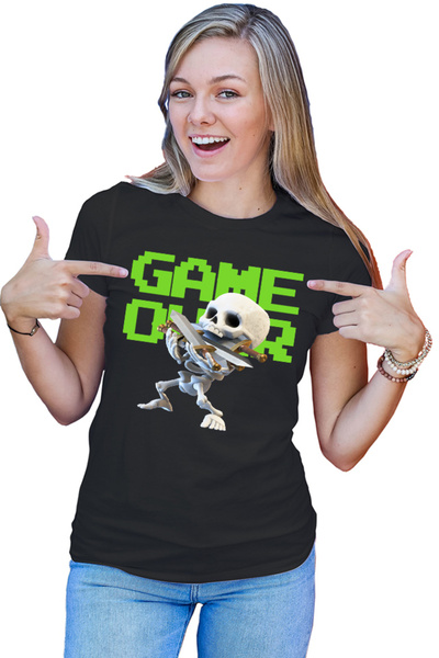 OEM Tricou Femei Clash Royale Skeleton Game Over Swords