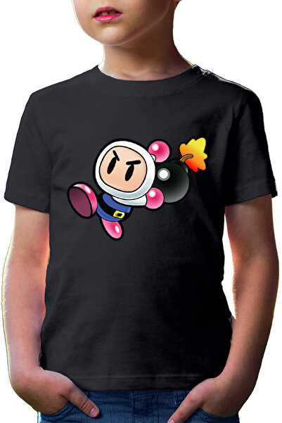 OEM Tricou copii Bomberman Pink Funny Game Puzzle Fast Strategy