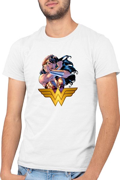 OEM Men's T-shirt Wonder Woman Fight Book Cartoons Animation