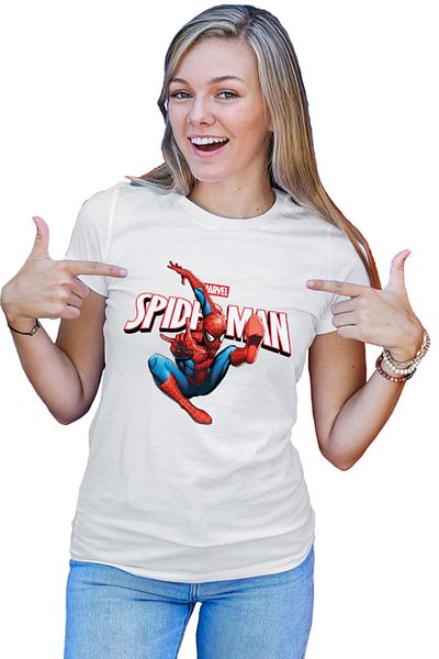 OEM Tricou Femei Spiderman Marvel Bite Superhero
