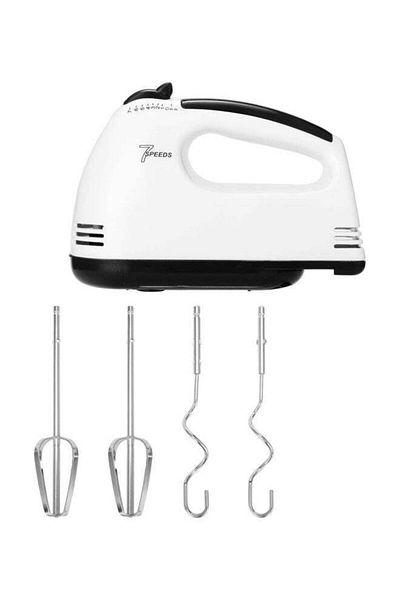 Generic Portable Electric Egg Beater Machine White/Black/Silver