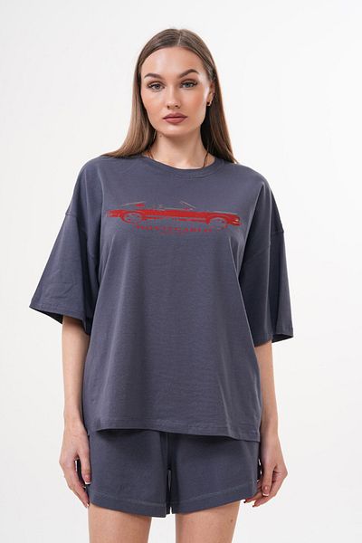 JANSO GROUP -Men's Cotton Printed Monte Carlo Car 1 Short Sleeve Tshirt Oversize Big Size