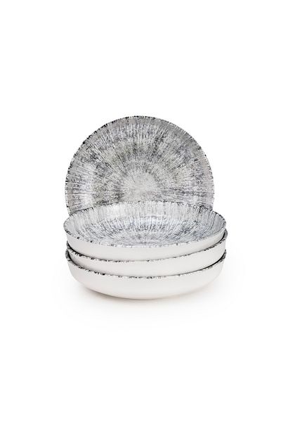 Edessa Astin 21cm Ceramic Soup Plate - Multicolor (Set of 4)